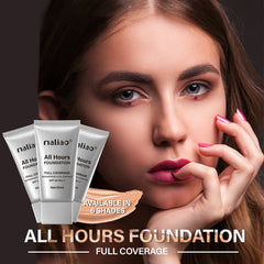 Maliao All Hours Foundation Full Coverage, Waterproof, Oil Control, SPF 30 PA++