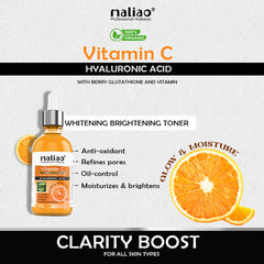 Maliao Vitamin C Whitening Brightening Toner with Berry Glutathione & Hyaluronic Acid