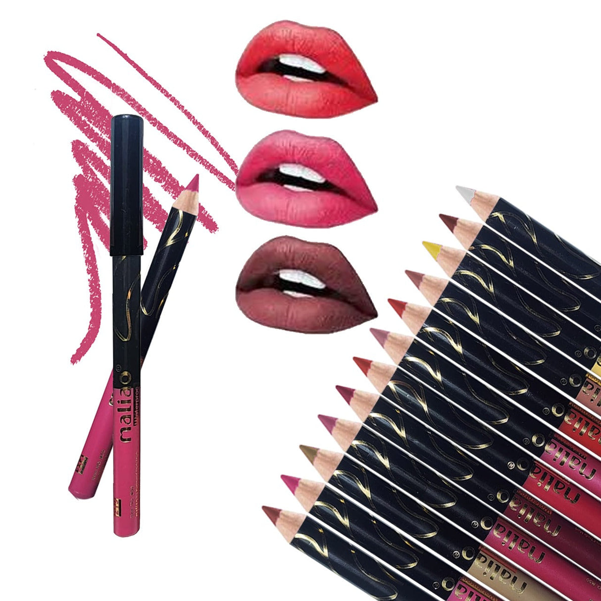 Maliao® Eye & Lip Liner Pencil Set – Long-Lasting Colors
