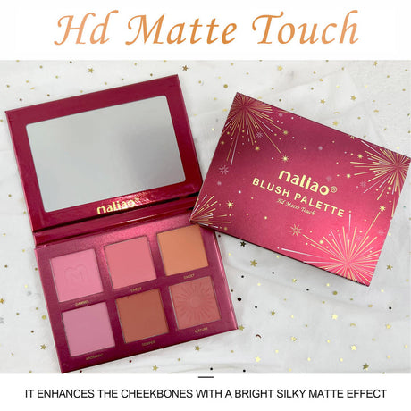 Maliao® HD Matte Touch Blush Palette 6 Colors