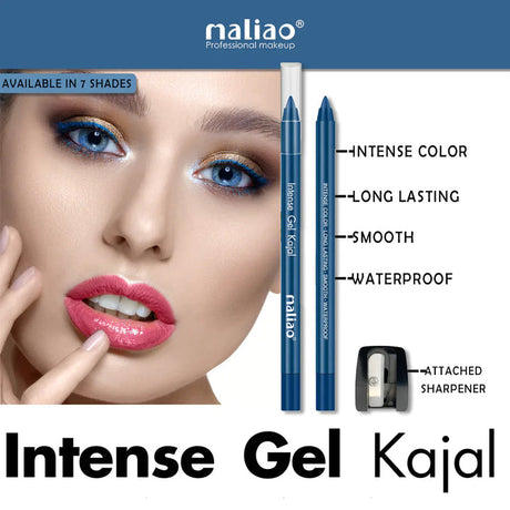 Maliao® Intense Gel Kajal Waterproof Eyeliner – Long Lasting