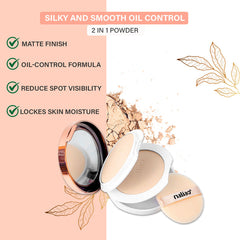 Maliao Silky Smooth Oil-Control Compact Powder 2in1 Perfect Coverage