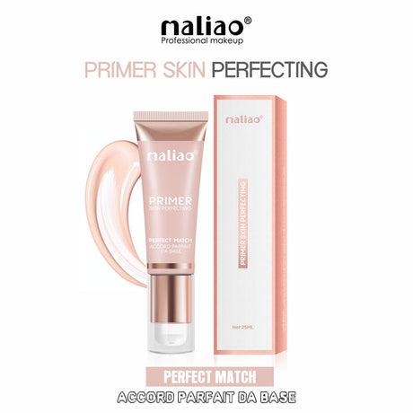 Maliao primer skin perfecting product with packaging on a white background. maliao.pk