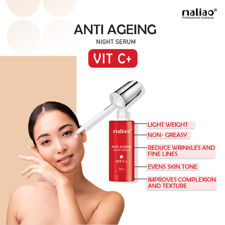 Maliao® VIT C+ Anti Ageing Night Serum – Brightening Care. maliao.pk
