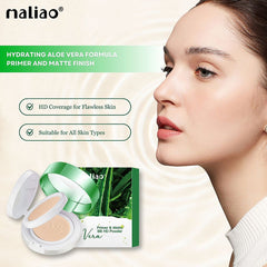 Maliao Primer & Matte BB HD Powder Aloe Vera Infused for Flawless Matte Finish