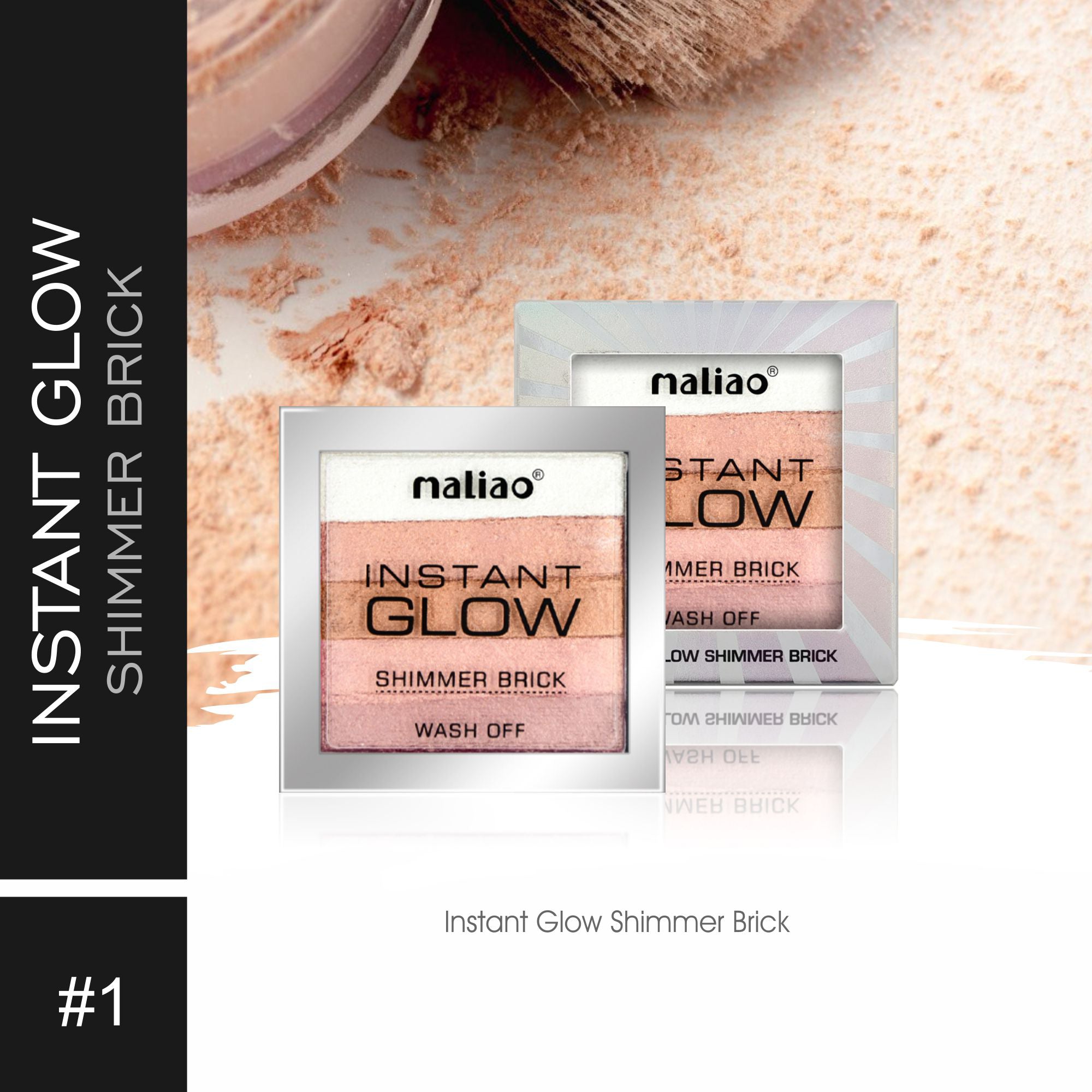 Maliao Instant Glow Shimmer Brick Powder