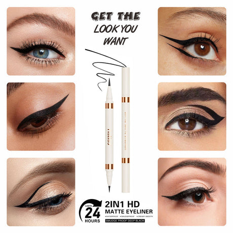 Maliao® 2-in-1 HD Matte Eyeliner Waterproof Black