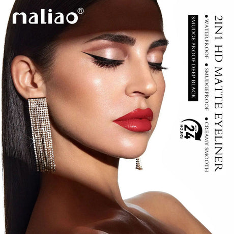 Maliao® 2-in-1 HD Matte Eyeliner Waterproof Black