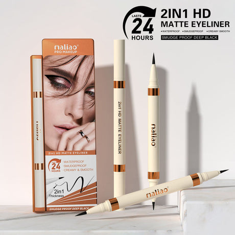 Maliao® 2-in-1 HD Matte Eyeliner Waterproof Black