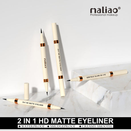 Maliao® 2-in-1 HD Matte Eyeliner Waterproof Black