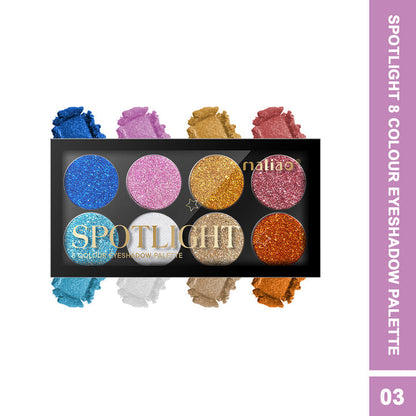 Maliao® Spotlight 8 Colour Eyeshadow Palette – Highly Pigmented Blendable Shades