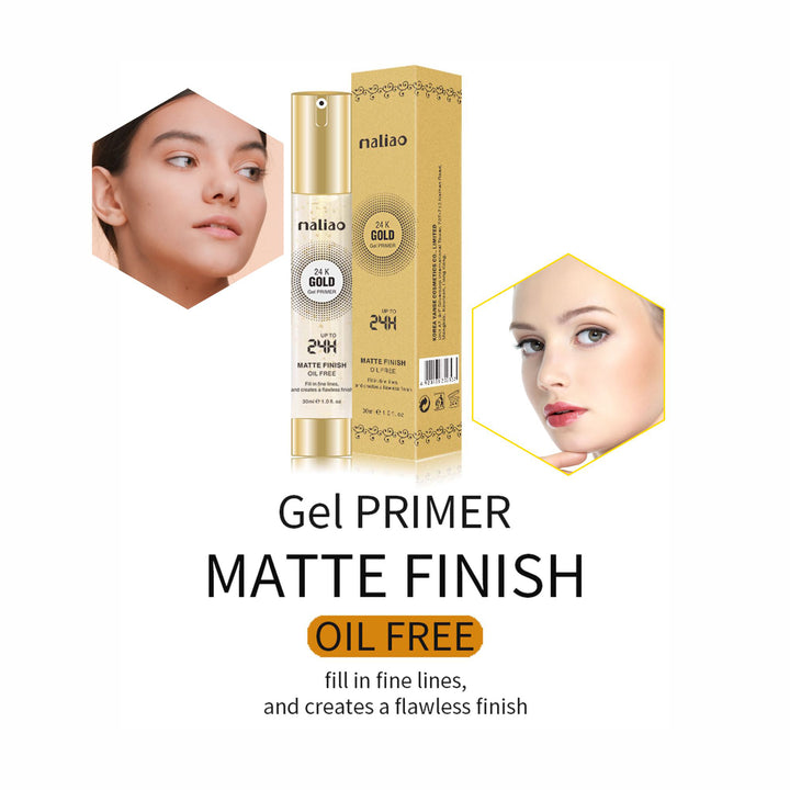 Maliao® 24K Gold Gel Matte Primer – Oil-Free Base. maliao.pk