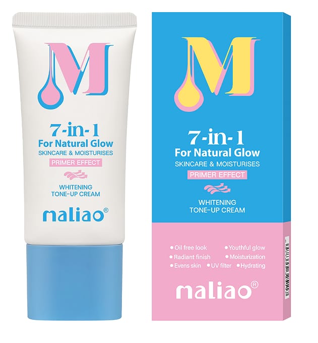 Maliao 7-in-1 Whitening Tone-Up Cream Natural Glow Primer