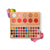 Makeup palette with various colors on a white background. maliao.pk