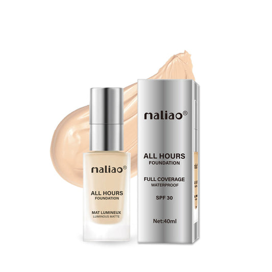Maliao foundation bottle and packaging on a white background. maliao.pk