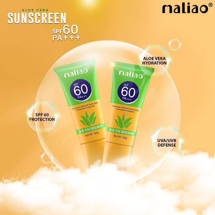 Maliao® Aloe Vera Sunscreen SPF 60 PA+++. maliao.pk