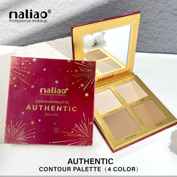 Maliao professional makeup contour palette with packaging on a white surface. maliao.pk