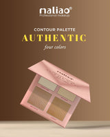 Maliao contour palette with four color swatches on a brown background. maliao.pk
