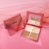 Maliao contour palette with open case on a pink background. maliao.pk