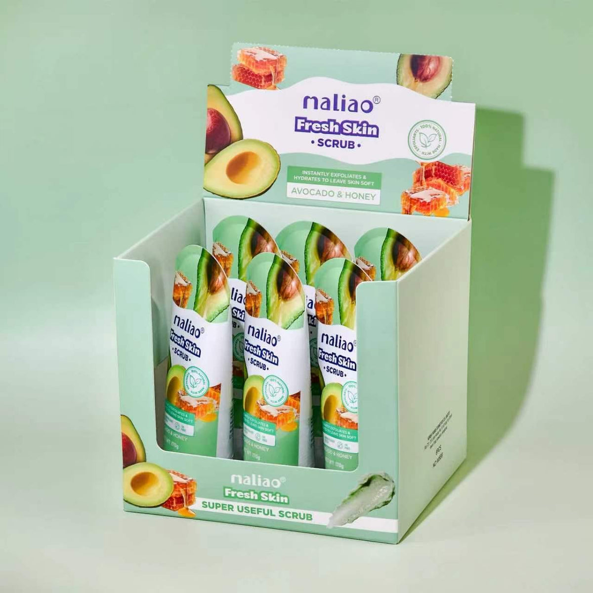 Maliao Avocado & Honey Fresh Skin Scrub – Exfoliating Face & Body Scrub