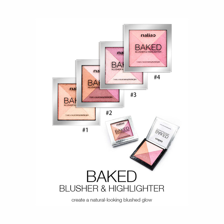 Maliao® Baked Blusher & Highlighter Glow Duo