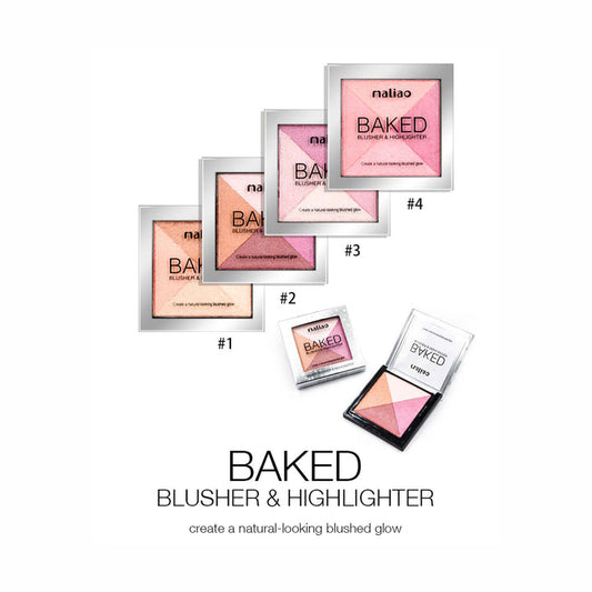 Maliao® Baked Blusher & Highlighter Glow Duo