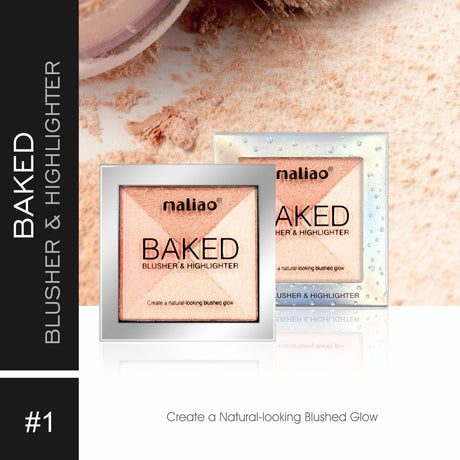 Maliao® Baked Blusher & Highlighter Glow Duo