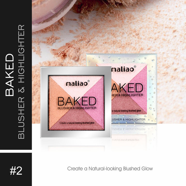 Maliao® Baked Blusher & Highlighter Glow Duo