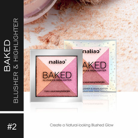 Maliao® Baked Blusher & Highlighter Glow Duo