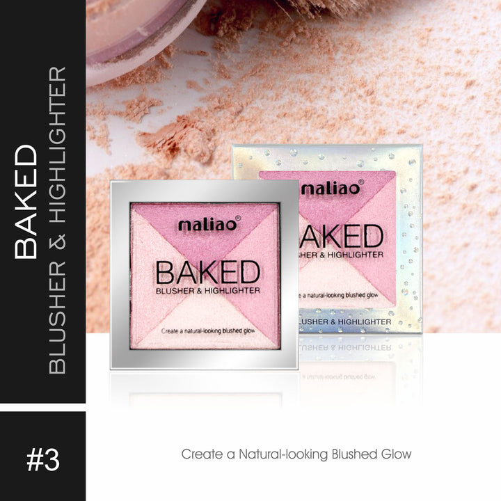 Maliao® Baked Blusher & Highlighter Glow Duo