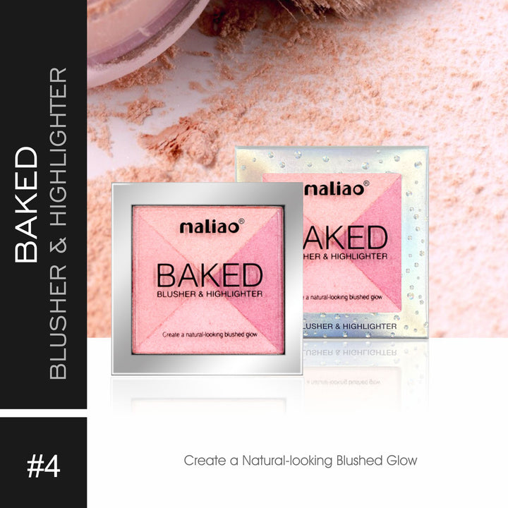Maliao® Baked Blusher & Highlighter Glow Duo
