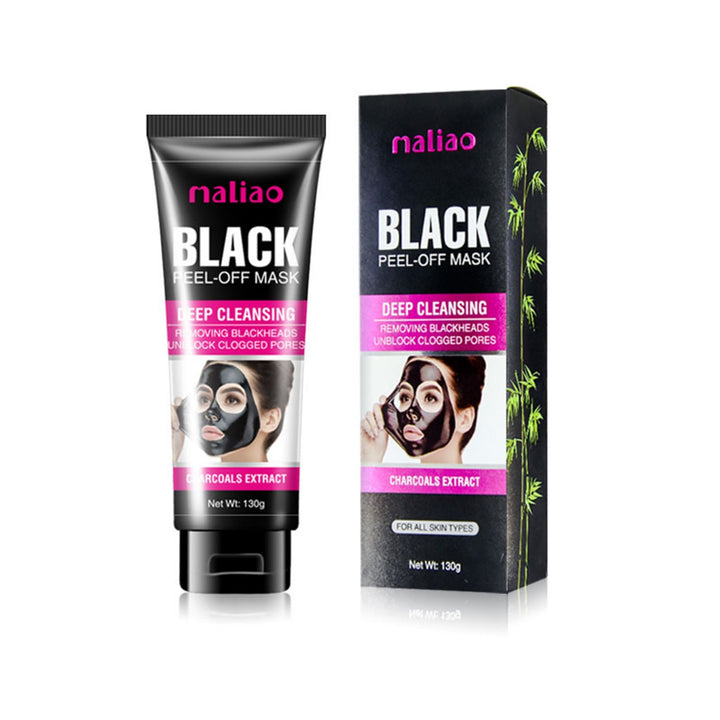 Maliao Black Peel-Off Mask packaging on a white background. maliao.pk