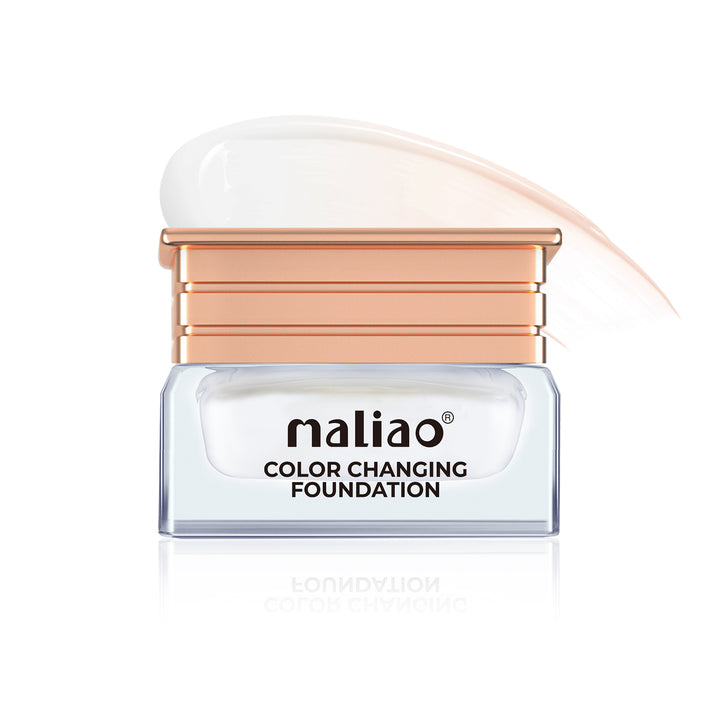 Maliao color-changing foundation jar with a white background. maliao.pk