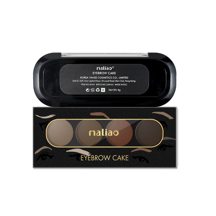Maliao eyebrow cake with packaging on a white background. maliao.pk