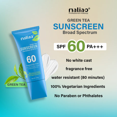 Maliao® Green Tea Sunscreen SPF 60 PA+++. maliao.pk