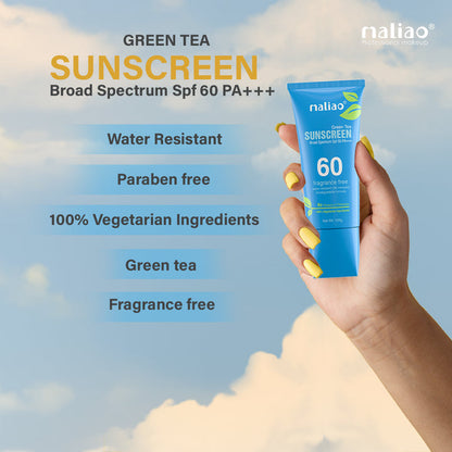 Maliao® Green Tea Sunscreen SPF 60 PA+++. maliao.pk