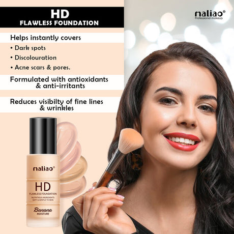 Maliao® HD Flawless Foundation Banana Moisture Full Coverage