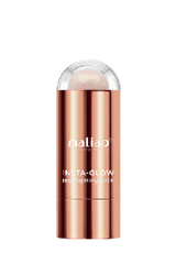 Rose gold highlighter stick with 'nalino' branding on a white background. maliao.pk