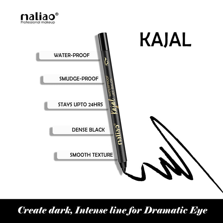 Maliao® Kajal Waterproof Smudge Proof Eyeliner