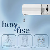 Primer bottle with 'how to use' instructions on a blue background. maliao.pk