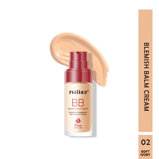 Mailao BB Blemish Balm Cream with a swatch on a white background. maliao.pk