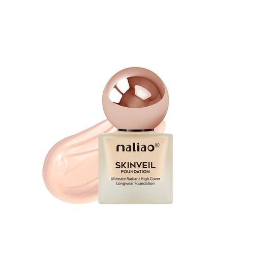 Maliao Skinveil Foundation bottle with packaging on a white background
