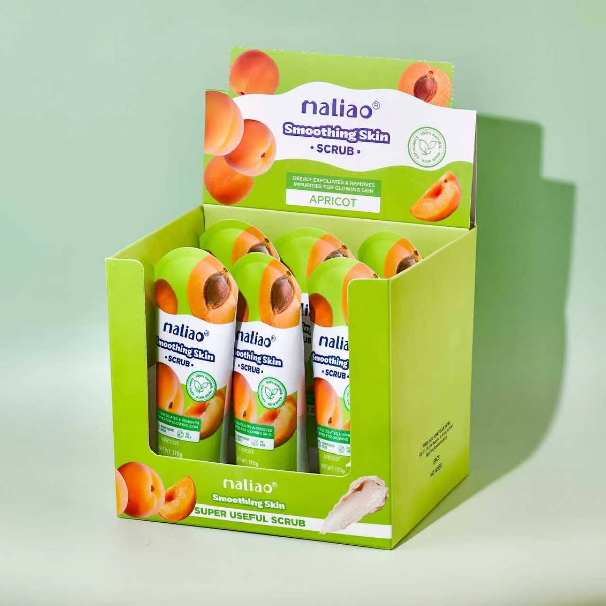 Maliao® Smoothing Skin Apricot Scrub 170g – Exfoliating Scrub for Smooth, Soft Skin
