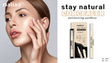 Advertisement for 'stay natural' concealer by nialiao with a woman applying concealer. maliao.pk