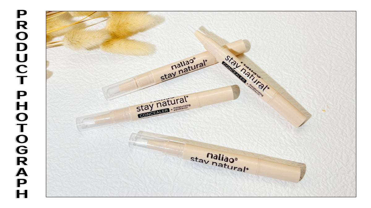 Maliao stay natural concealer pens on a white background with flowers. maliao.pk