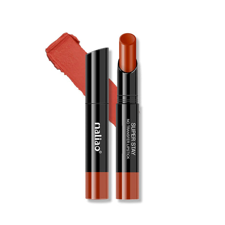 Nailao Super Stay lipstick with open case on a white background
