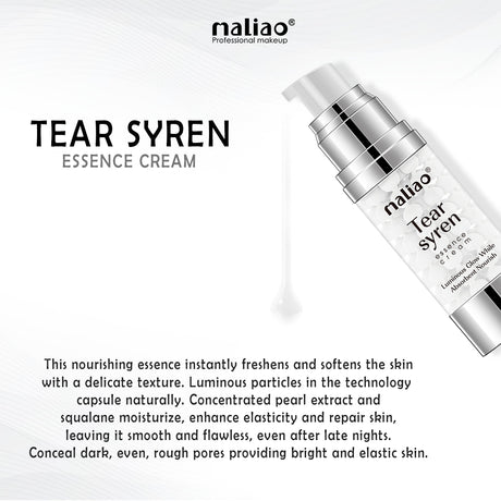 Maliao Tear Syren Essence Cream bottle with product description on a white background maliao.pk