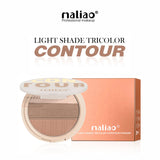 Maliao® Tricolor Contour Powder – Sculpt & Highlight. maliao.pk