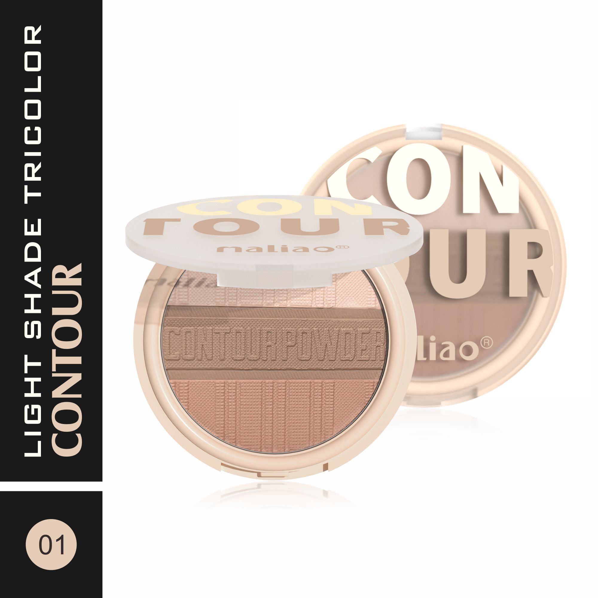Maliao® Tricolor Contour Powder – Sculpt & Highlight. maliao.pk