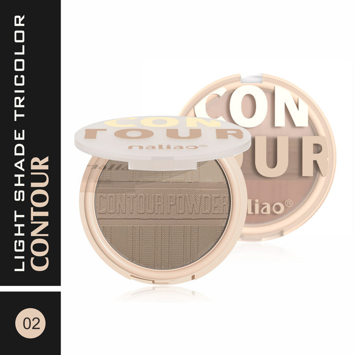 Maliao® Tricolor Contour Powder – Sculpt & Highlight. maliao.pk